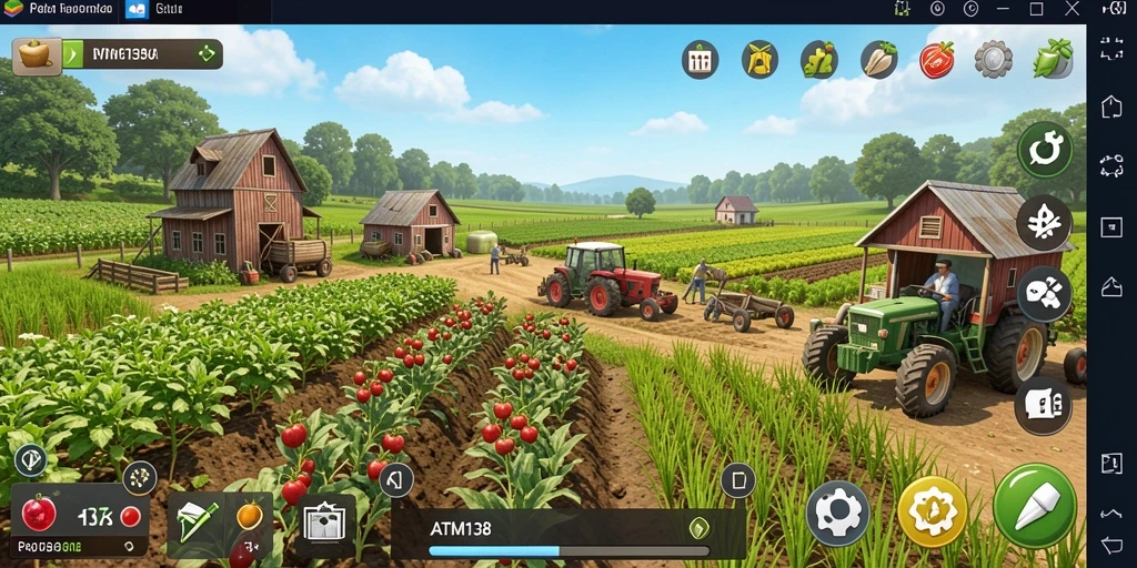 Screenshot gameplay <strong>ATM138</strong> menampilkan aktivitas pertanian yang menarik.