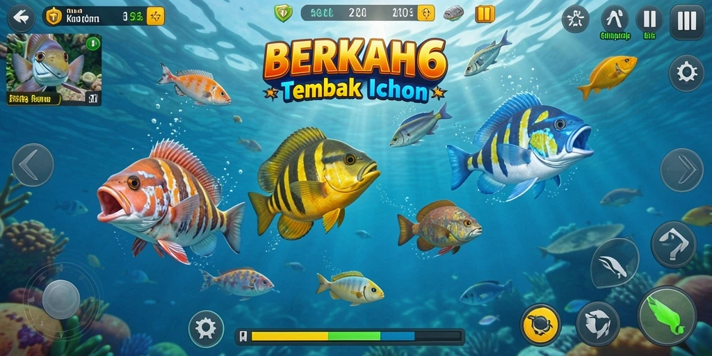 Tampilan gameplay Tembak Ikan yang seru dan menarik.