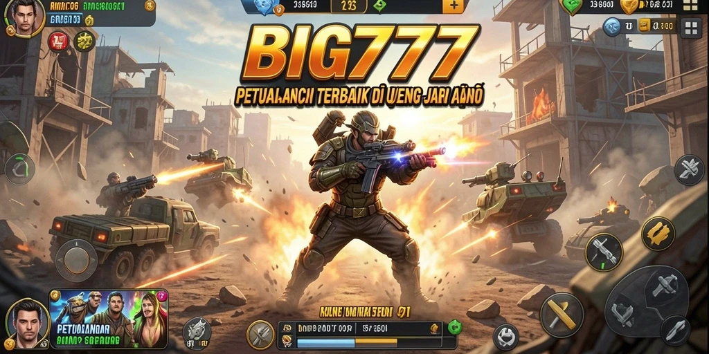 Tampilan gameplay epik dalam aksi mendebarkan di BIG777.