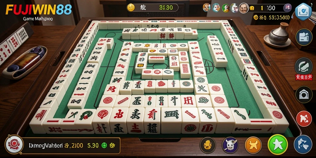 Tampilan menarik dari gameplay Mahjong di FUJIWIN88.