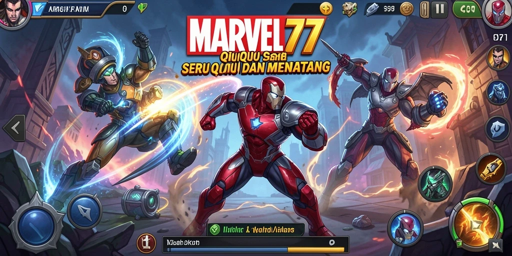 Screenshot MARVEL77 menampilkan keseruan gameplay QiuQiu.