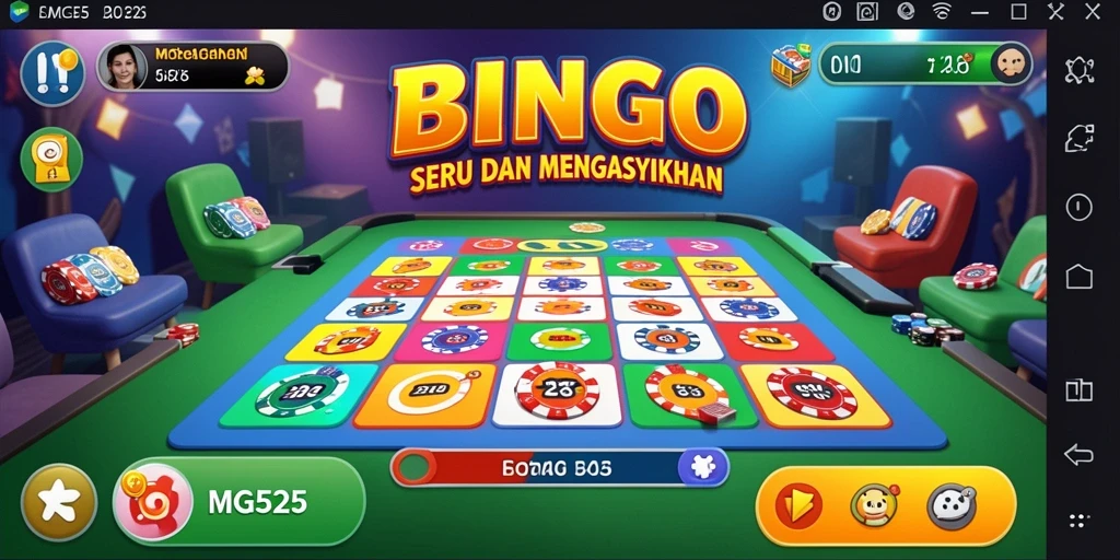 Tampilan gameplay seru dari MG525 dengan berbagai tema bingo.