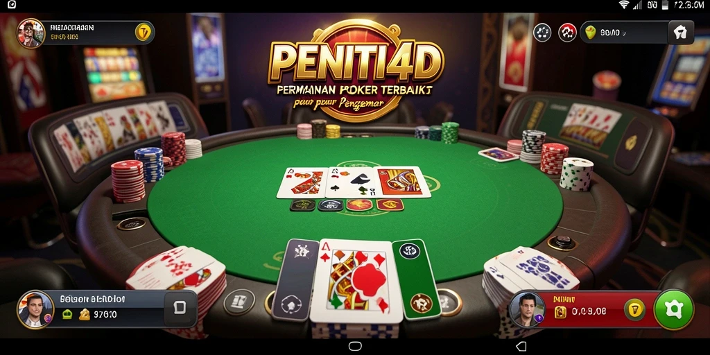 Tampilan gameplay seru PENITI4D saat bermain poker online.
