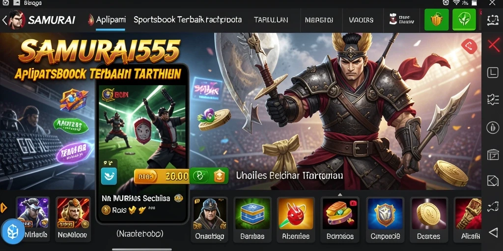 Tampilan antarmuka <strong>SAMURAI555</strong> yang menarik dan informatif.