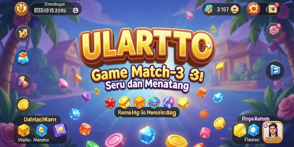 Tampilan gameplay ULARTOTO yang penuh warna dan menarik.